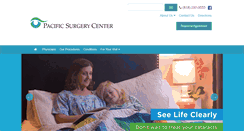 Desktop Screenshot of pacificeyesurgerycenter.com